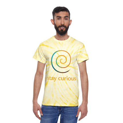 Stay Curious – Spiral Tie-Dye Unisex Tee