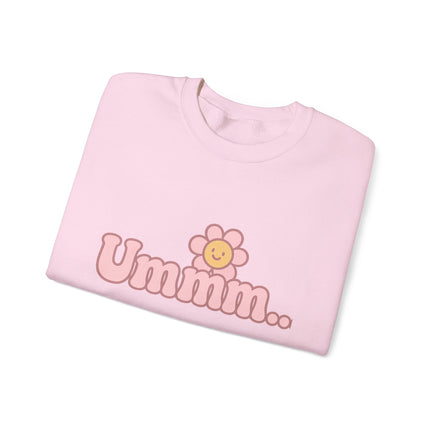 Ummmm.. - Smile Flower Graphic Crewneck Sweatshirt