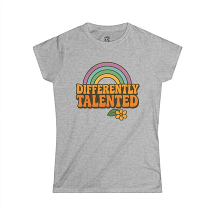 Differently Talented Rainbow Tee — Retro Flower Women’s T-Shirt