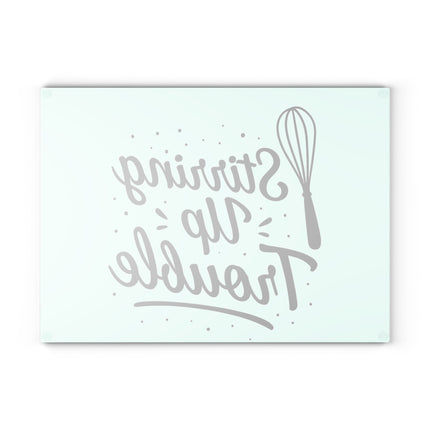 Stirring Up Trouble Glass Cutting Board – Whisk Kitchen Decorative Chopping Board