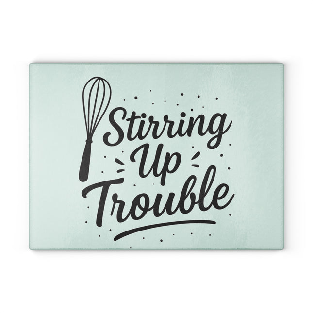 Stirring Up Trouble Glass Cutting Board – Whisk Kitchen Decorative Chopping Board