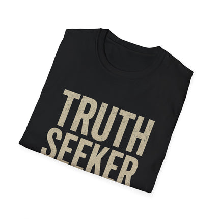 Truth-Seeker Text Graphic T-Shirt – Unisex Ring-Spun Cotton