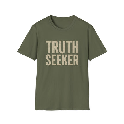 Truth-Seeker Text Graphic T-Shirt – Unisex Ring-Spun Cotton