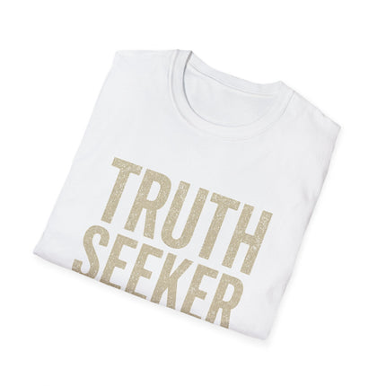 Truth-Seeker Text Graphic T-Shirt – Unisex Ring-Spun Cotton