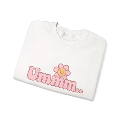 Ummmm.. - Smile Flower Graphic Crewneck Sweatshirt