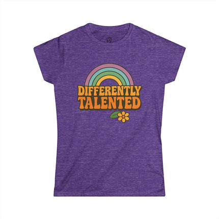Differently Talented Rainbow Tee — Retro Flower Women’s T-Shirt