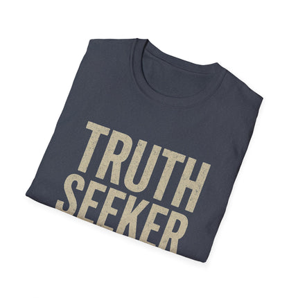 Truth-Seeker Text Graphic T-Shirt – Unisex Ring-Spun Cotton
