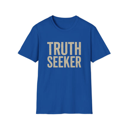 Truth-Seeker Text Graphic T-Shirt – Unisex Ring-Spun Cotton