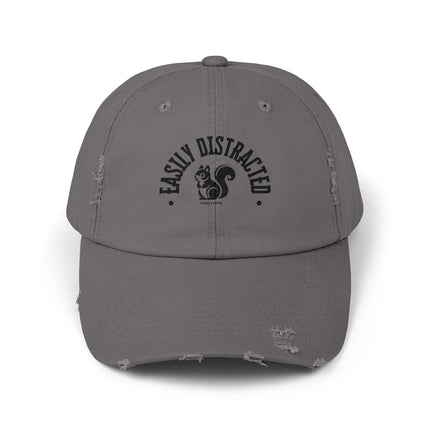 Easily Distracted, Unisex Distressed Cap