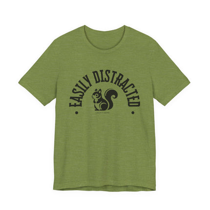 Easily Distracted – Funny Squirrel Tee