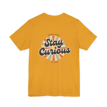 Stay Curious Retro Graphic Unisex Cotton T-Shirt