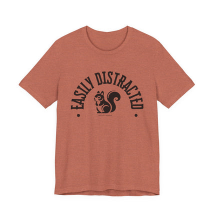 Easily Distracted – Funny Squirrel Tee