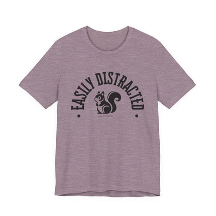 Easily Distracted – Funny Squirrel Tee
