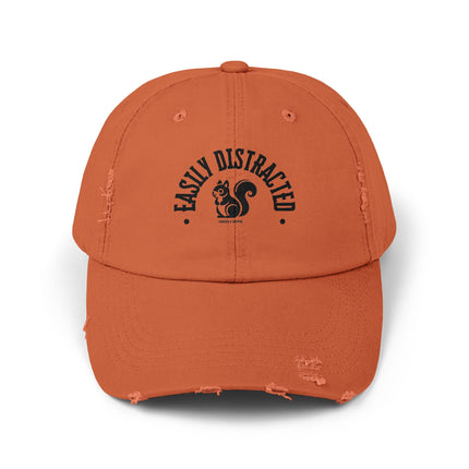 Easily Distracted, Unisex Distressed Cap