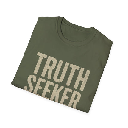Truth-Seeker Text Graphic T-Shirt – Unisex Ring-Spun Cotton