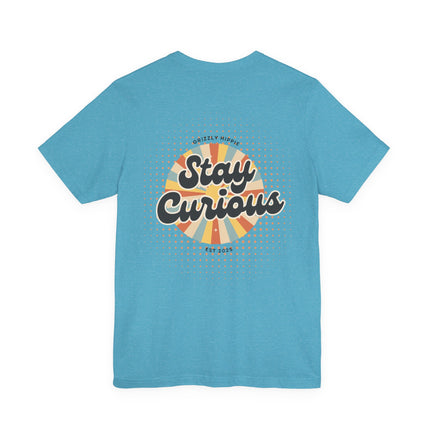 Stay Curious Retro Graphic Unisex Cotton T-Shirt