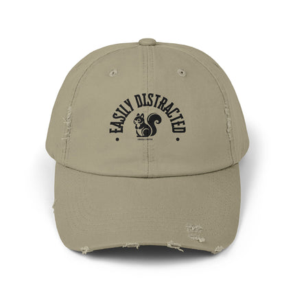 Easily Distracted, Unisex Distressed Cap