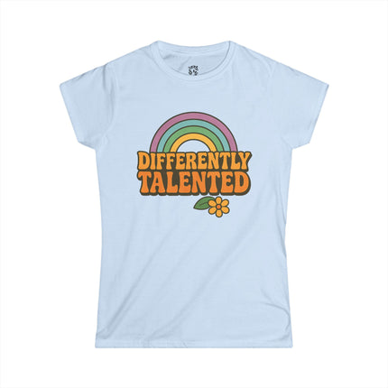 Differently Talented Rainbow Tee — Retro Flower Women’s T-Shirt