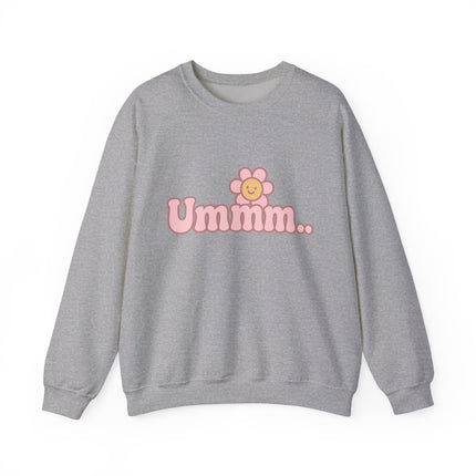 Ummmm.. - Smile Flower Graphic Crewneck Sweatshirt