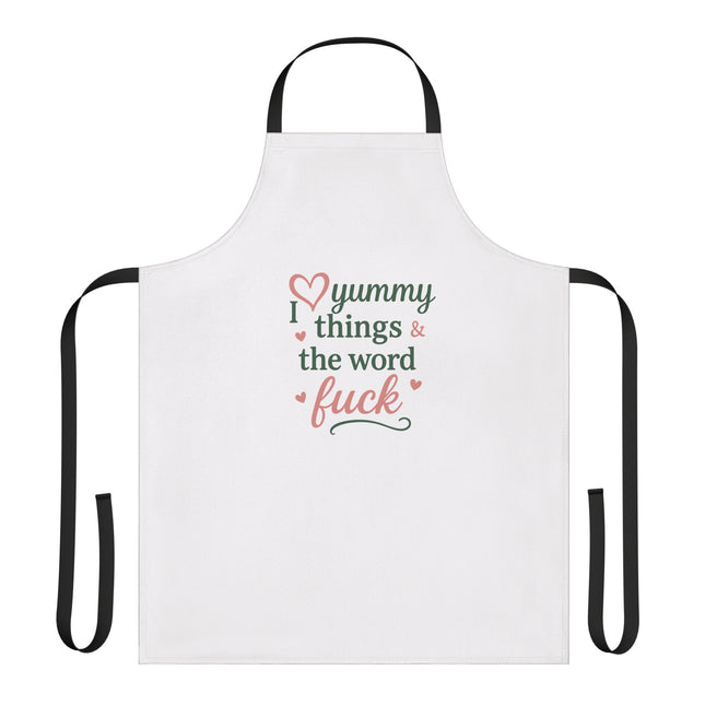 I love Yummy things and the word fuck - Apron, 5-Color Straps (AOP)