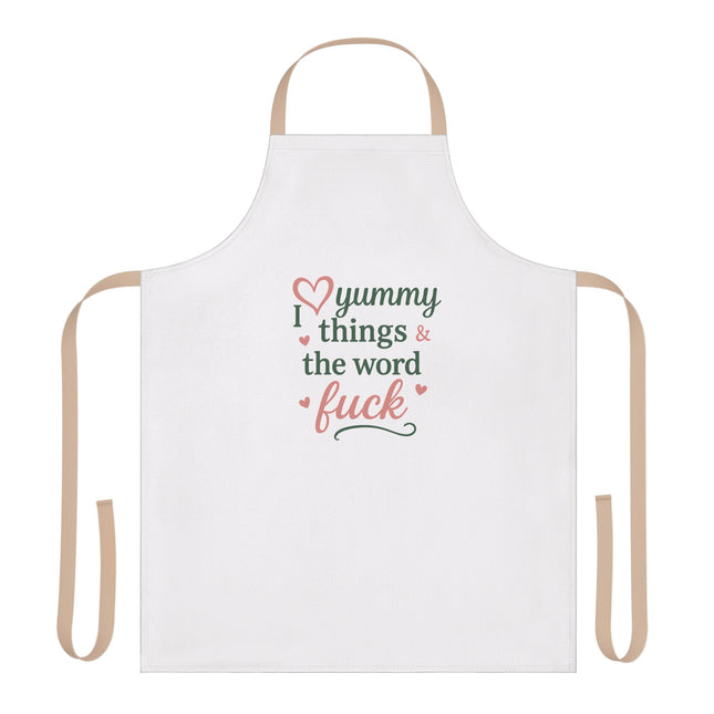 I love Yummy things and the word fuck - Apron, 5-Color Straps (AOP)
